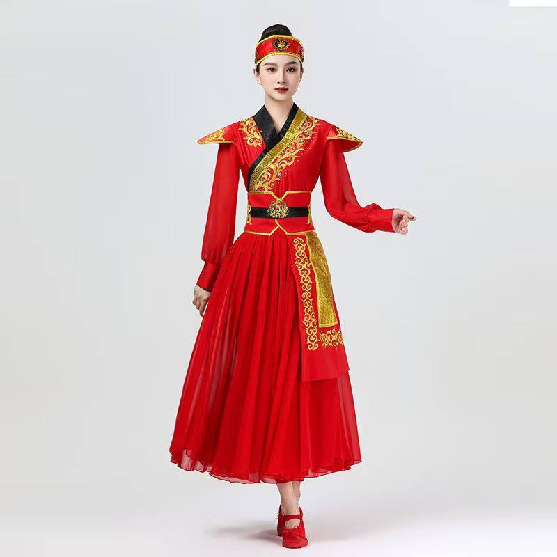 打鼓服演出服女红色新款中国风喜庆大鼓腰鼓队威风锣鼓舞表演衣服