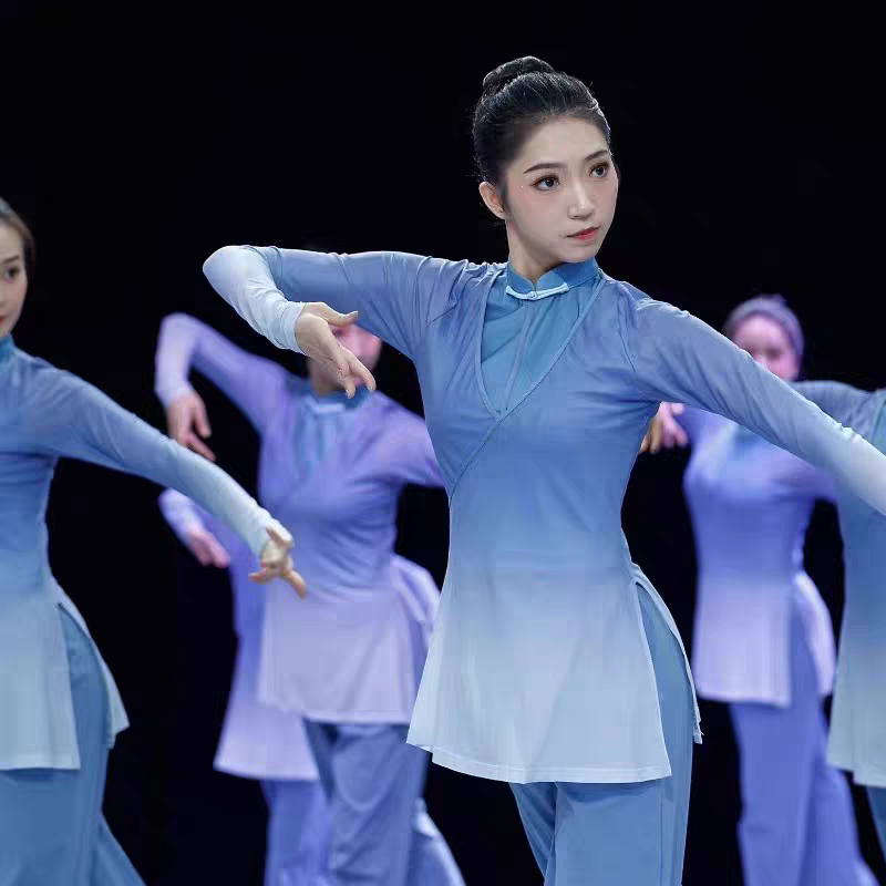 新款古典舞角色塑造舞蹈演出服身韵纱衣学生艺考服装练功服