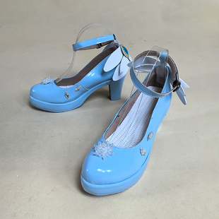 cos鞋 2019冰雪初音v家miku公主 VOCALOID初音未来cosplay鞋 4209