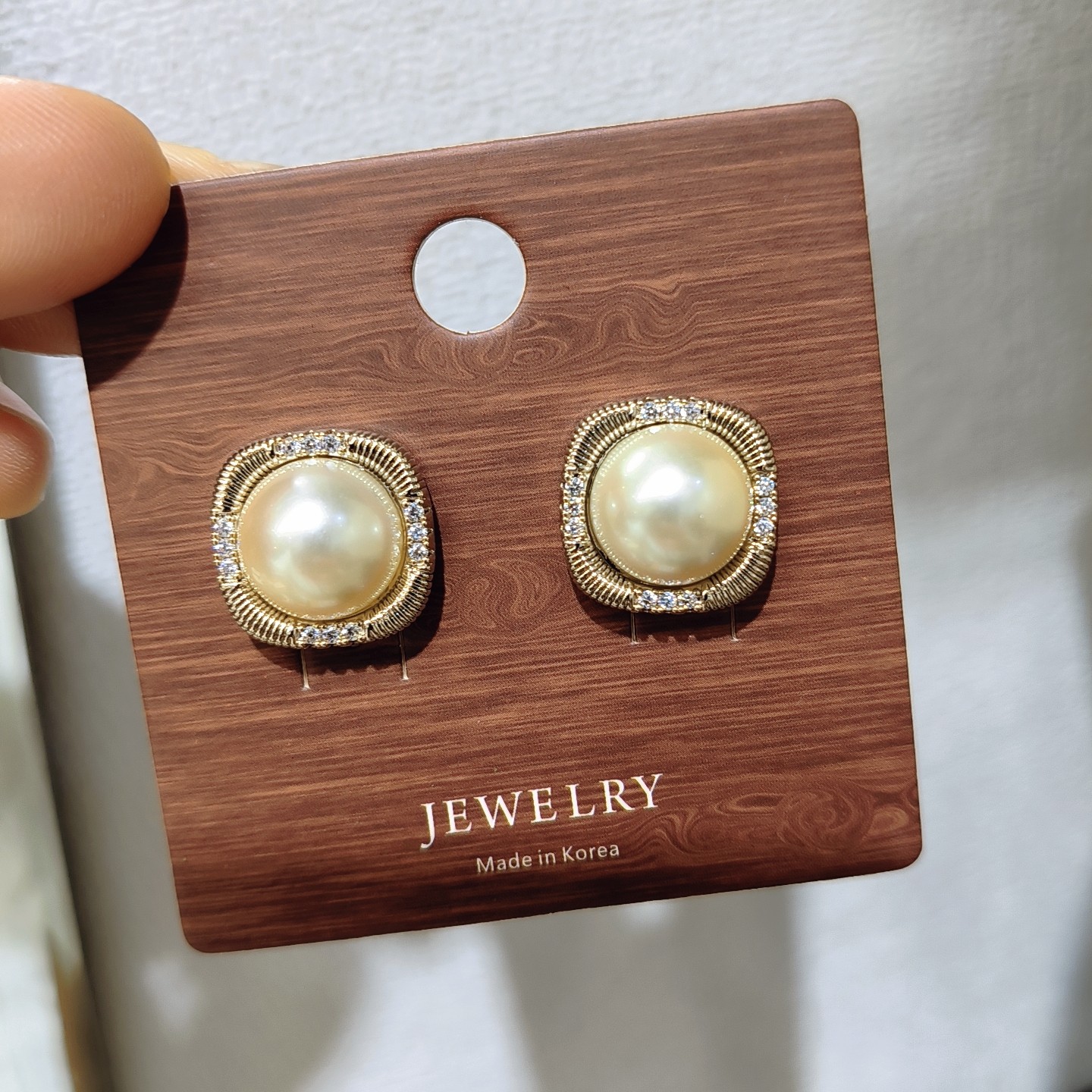 新时尚法式小香风微钻百搭轻奢气质珍珠方块耳环耳钉925银针耳饰,饰品/流行首饰/时尚饰品新,耳环,淘宝优惠券,粉丝福利购,淘宝优惠卷