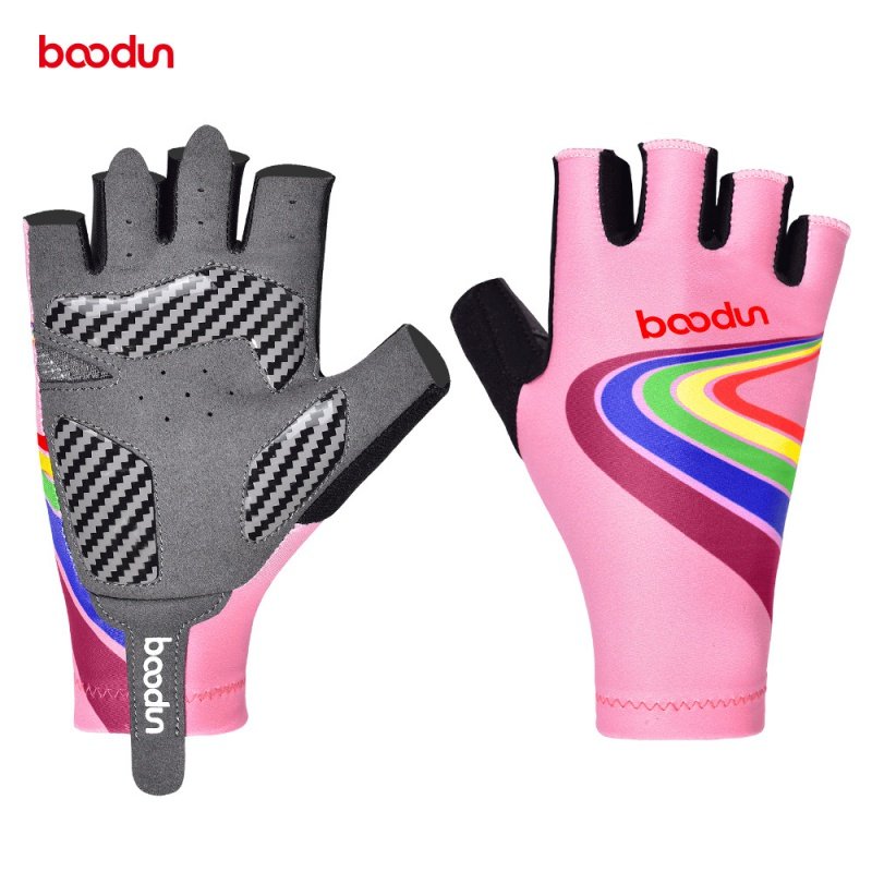 BOODUN博顿新款自行车儿童骑行手套半指硅胶掌垫运动户外手套