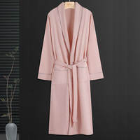 Overweight and plus-size 250 pounds men's bathrobes, couple's polyester-cotton spring and autumn high-end sexy hotel-style bathrobes and pajamas for women thumbnail 4