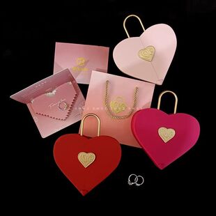 创意高档求婚告白对戒指钻项链饰品礼物盒子七夕情人节首饰珠宝盒