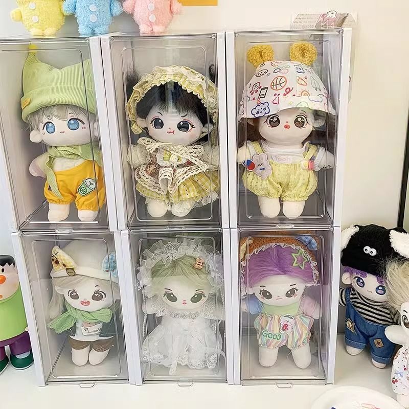 棉花娃娃20cm收纳盒防尘透明