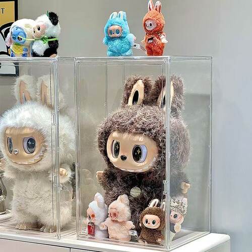 大首领展示盒阴晴天使zimomo透明防尘展示柜磁吸可开门rock收纳盒