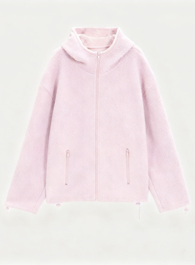 “初冬蔷薇”立裁高领连帽卫衣休闲夹克外套WC23895