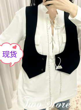 TWO 2023春夏 叠穿N+1次方英伦腔调复古小众定制黑加仑马甲