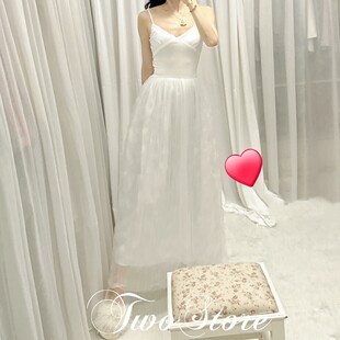 ALU限定私服秋冬雪屋Balletcore芭蕾風法式 蕾絲敲柔蓬蓬紗連衣裙