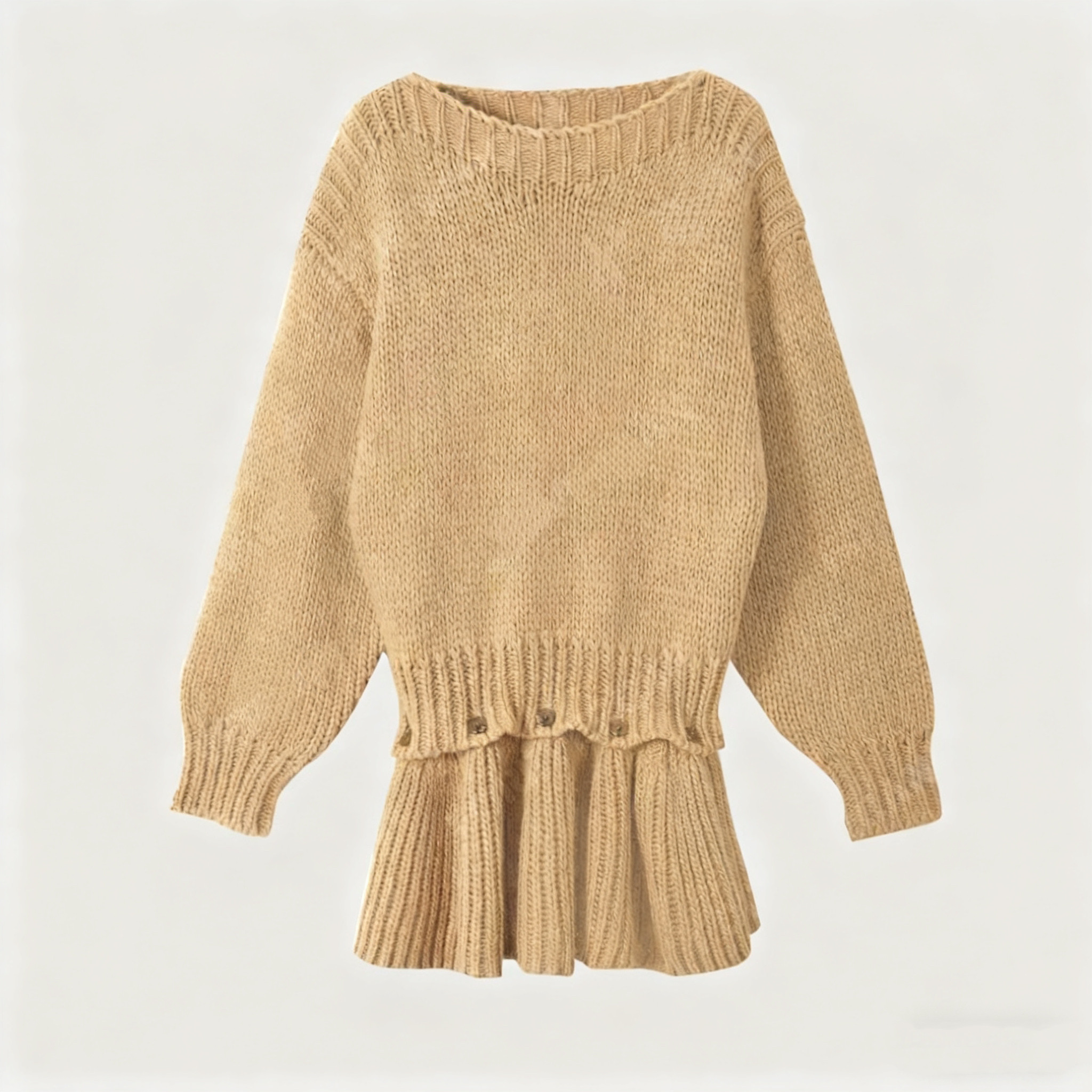 FOREVERCAN“玻洛尼亚”毛衣+半裙可拆卸时髦针织连衣裙MY40012