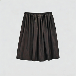 FOREVERCAN 立裁捏褶宽松休闲伞裙半身裙SD24177 锡格尼特