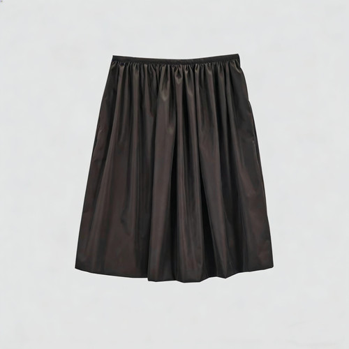 FOREVERCAN“锡格尼特”立裁捏褶宽松休闲伞裙半身裙SD24177