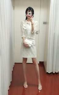 套装 透视上衣外印花A字裙半身裙套时尚 女 新款 TwoStore2020春季