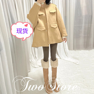 FOREVERCAN“佩纳宮”客订美利奴羊毛呢披肩斗篷大衣外套 SC22473