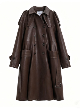 SSAVAGE“卡尔广场”鹅绒服羽绒服可拆卸内胆皮风衣 SS90922