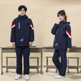 江西省【鹰潭市校服】秋冬款冲锋衣中小学生统一校服订购三件套装