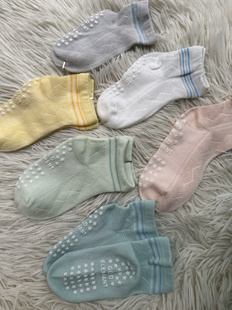 儿童袜子点胶纯棉无骨缝合防滑蹦床袜子男女夏季 纯棉 薄款