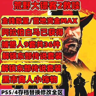 PS4 PS5 荒野大镖客2 存档修改 角色属性道具数量金币MAX地图全开