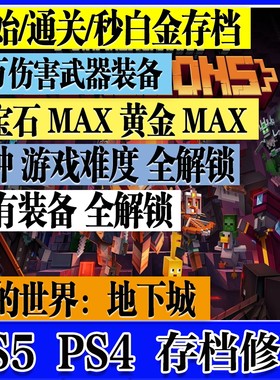 PS5 PS4 我的世界地下城 存档修改 白金奖杯 满属性装备初始通关