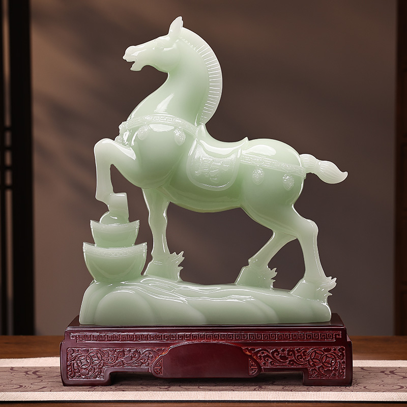 马上有钱发财摆件福禄双全