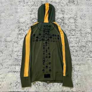 连帽卫衣衫 印花图案长袖 外套 视觉系背十字骷髅 LGB