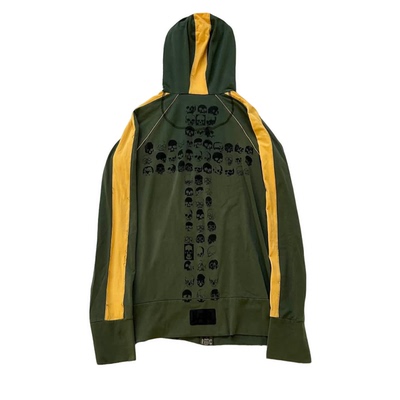 LGB 视觉系背十字骷髅 印花图案长袖连帽卫衣衫外套