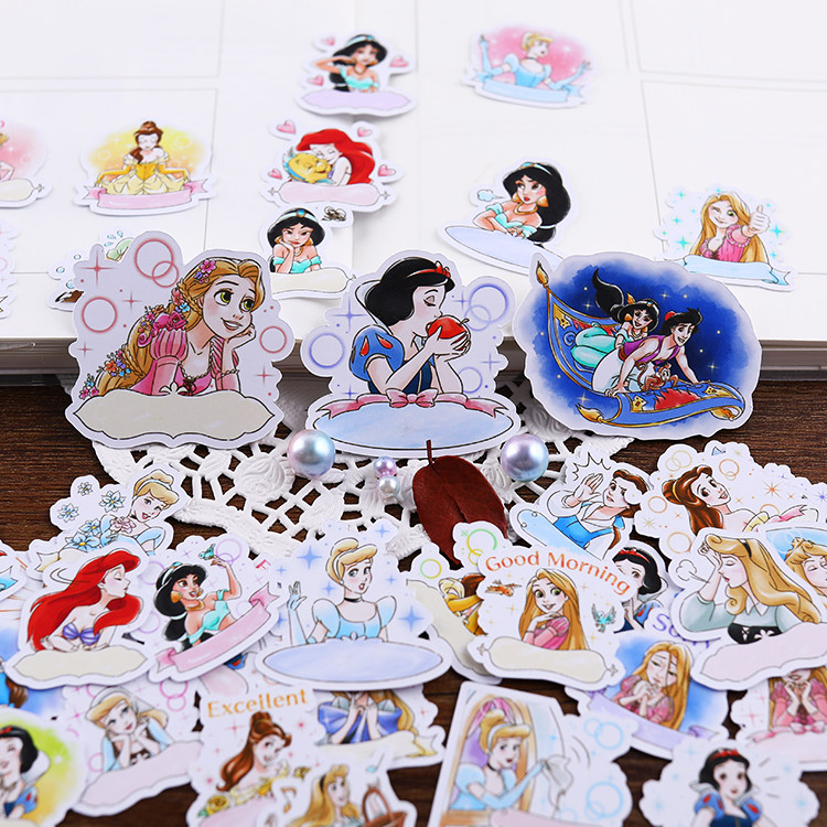 可爱贴纸 手账贴纸 手帐装饰小图案日记diy相册贴纸 迪士尼公主们