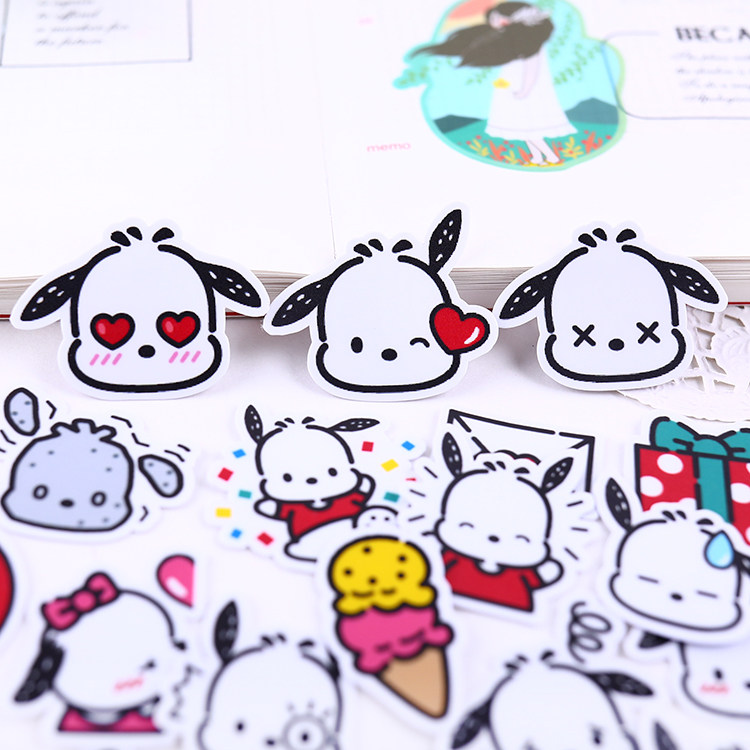 手账可爱表情贴纸 手帐周边手机笔记本自制贴纸包  帕恰狗头像