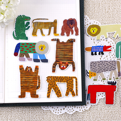 可爱涂鸦贴纸手帐儿童卡通动物