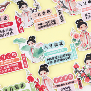 学生班级手抄报贴纸可爱卡通环创幼儿园作业装饰小图案12花神