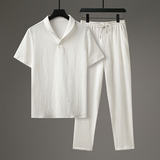 新品轻奢风时尚潮流高端褶皱两件套青果领休闲运动套装TZ209，男装休闲套装，星座305A（原312A-1）