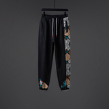 秋冬新品宽松男士大码刺绣拼色休闲长裤K98-P85，男装休闲裤，星座305A（原312A-1）