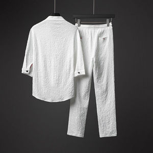 春夏新款风青年男士套装汉服唐装休闲两件套潮流 TZ201-P110图片