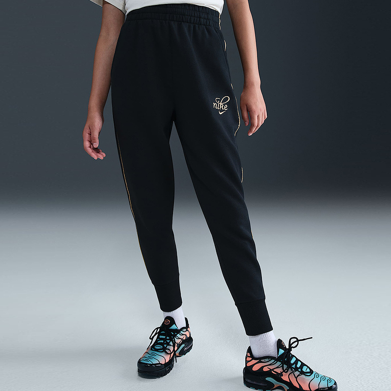 Nike耐克男女童运动裤新款黑色卫裤针织收口休闲长裤HV0423-010