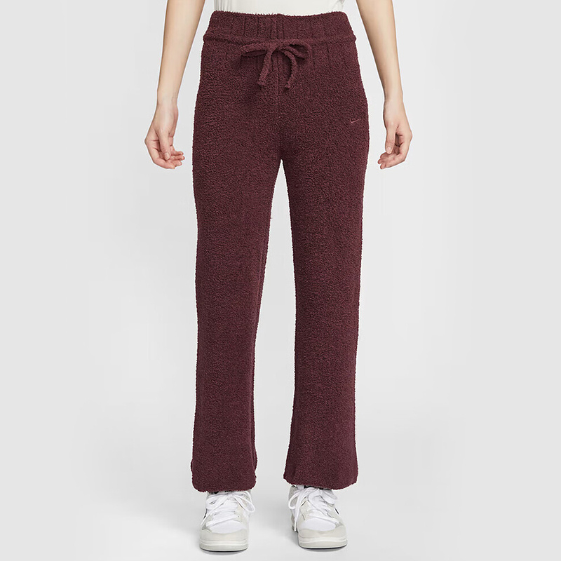 Nike耐克女修身针织长裤厚实透气轻盈直筒裤休闲运动裤HV2767-619