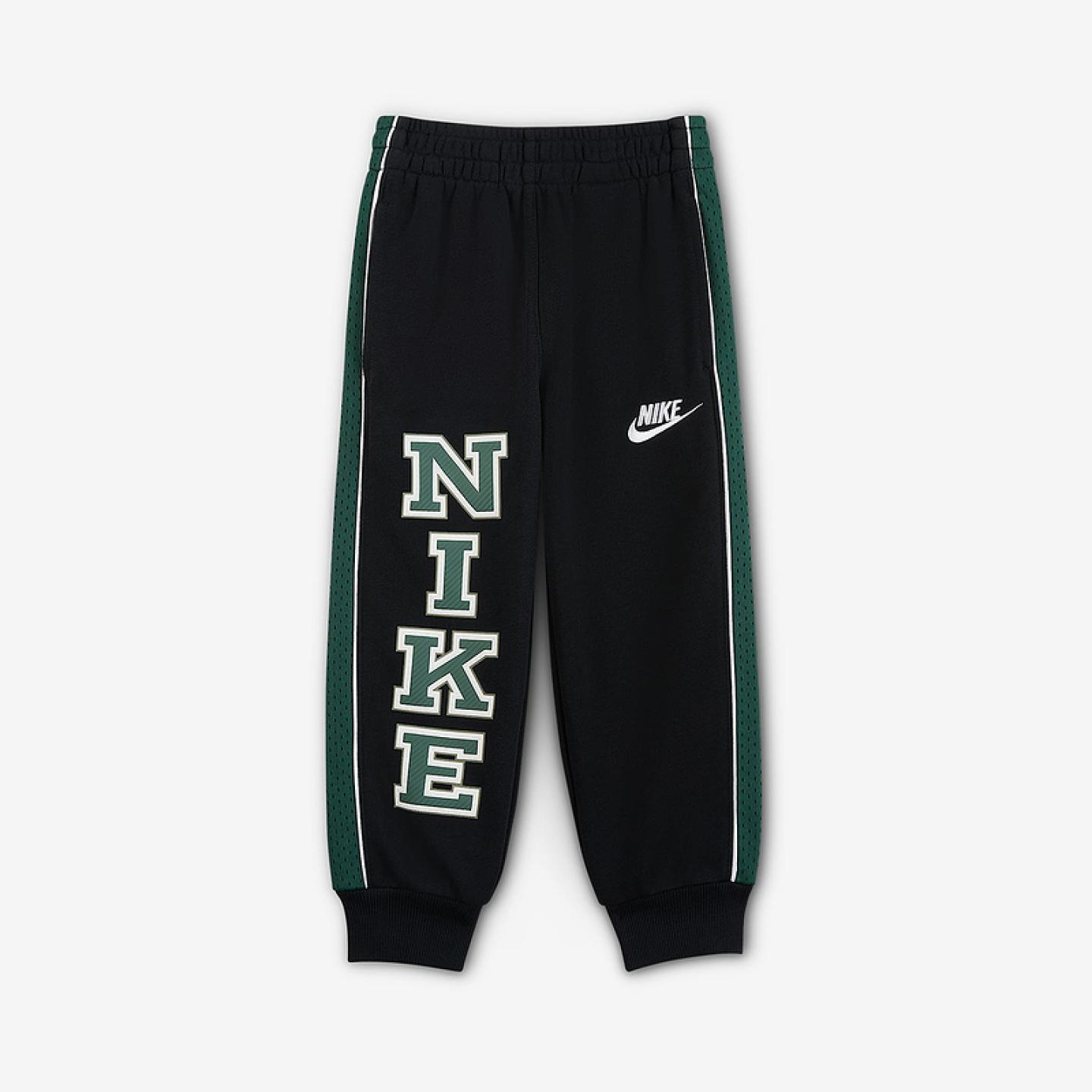 NIKE耐克幼童透气长裤秋新款男女童裤子法式毛圈运动裤IO2697-010