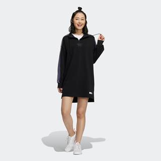 Adidas阿迪达斯2023正品女子舒适时尚运动休闲长袖连衣裙GS2606