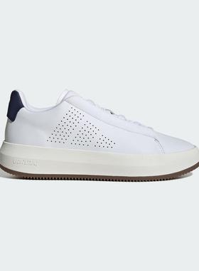 adidas阿迪达斯秋新款男女鞋经典网球风运动休闲鞋板鞋白色JQ2298