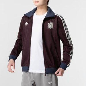 Adidas阿迪达斯三叶草外套男装足球运动服立领夹克训练上衣IU2136