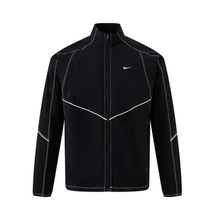 Nike耐克外套男春季 010 训练跑步运动拼接宽松立领夹克IF2029