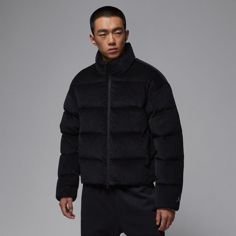 耐克羽绒服男2025冬保暖外套夹克男黑色立领上衣羽绒服HV0537-010