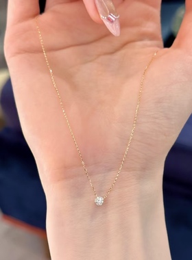 回馈款～赵露思同款一滴泪项链莫桑石爆闪日常百搭项s925纯银镀金