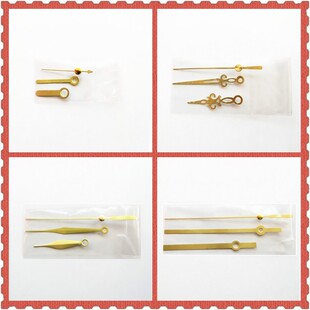 金色表针挂钟十字绣石英钟电子钟金属指针透明袋单独学生手工配件