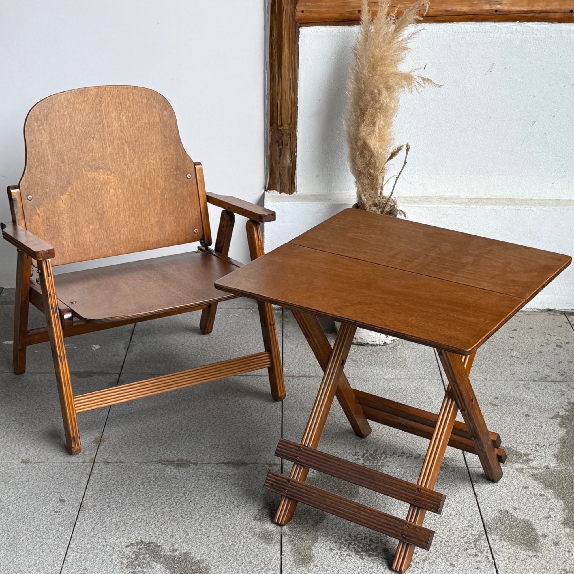 户外实木折叠桌复古中古小圆桌方桌做旧露营外摆阳台餐饮咖啡店桌