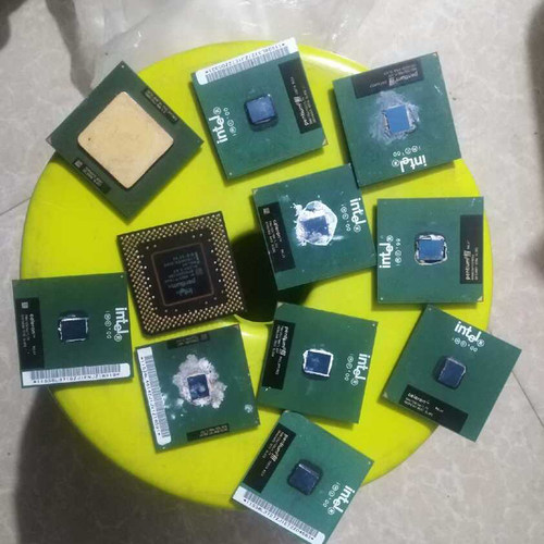 拆机报废旧处理器370带针CPU 可用于DIY钥匙扣墙桌面装饰品提炼金