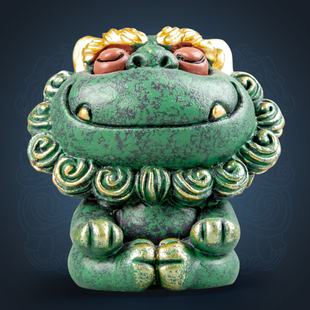 国潮可爱小狮子前途无量茶宠摆件创意礼品客厅办公室工位桌面装饰