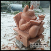 包邮 晚霞红精品石雕卡通小猪看书雕塑可爱猪动物桌面摆件 热卖 新品