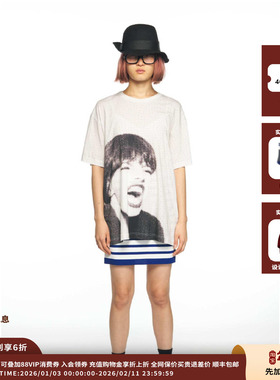 【新品】设计师品牌PUSHBUTTON25PS尖叫女孩图案T恤JULY