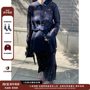 衬衫 25PF印花长袖 设计师品牌ASYUS JULY 现货