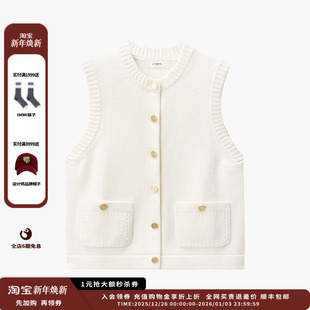 25AW羊毛金纽扣针织马甲JULY 设计师品牌ETHOR 现货