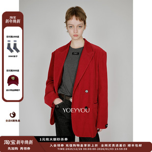 25AW戗驳领双排扣西装 设计师品牌YOEYYOU JULY 新品